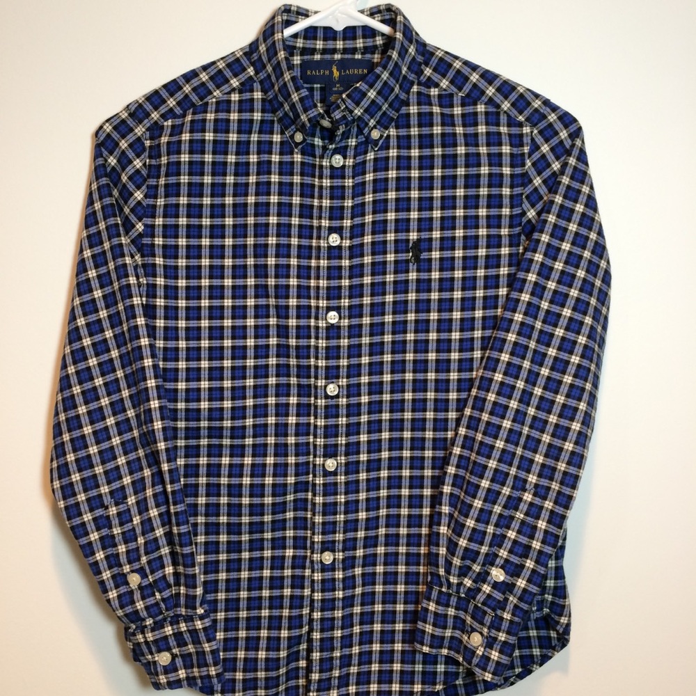 Blue & White Ralph Lauren Button Up Shirt!